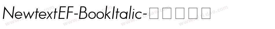 NewtextEF-BookItalic字体转换
