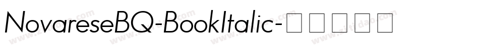 NovareseBQ-BookItalic字体转换