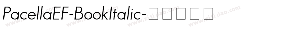 PacellaEF-BookItalic字体转换