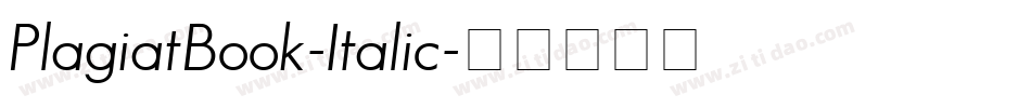 PlagiatBook-Italic字体转换