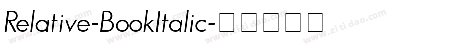 Relative-BookItalic字体转换