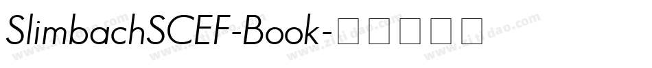 SlimbachSCEF-Book字体转换