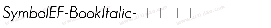 SymbolEF-BookItalic字体转换