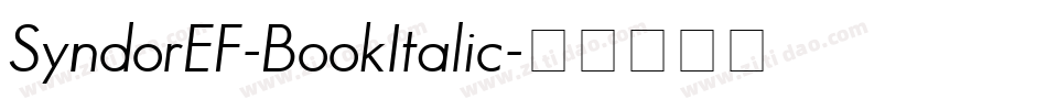 SyndorEF-BookItalic字体转换