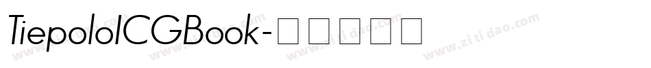 TiepoloICGBook字体转换