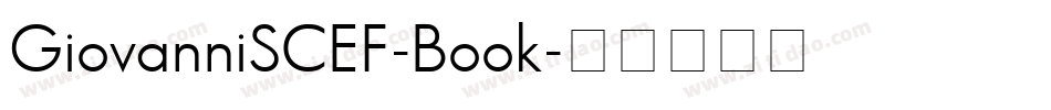 GiovanniSCEF-Book字体转换