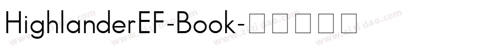 HighlanderEF-Book字体转换