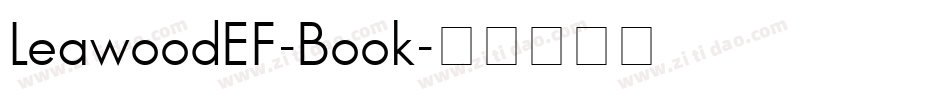 LeawoodEF-Book字体转换