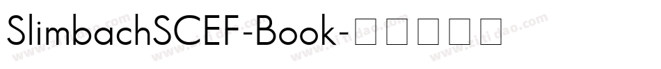 SlimbachSCEF-Book字体转换
