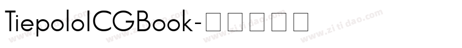 TiepoloICGBook字体转换