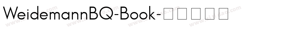 WeidemannBQ-Book字体转换