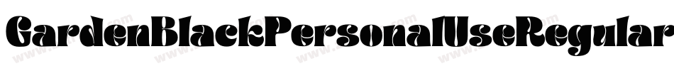 GardenBlackPersonalUseRegular-dY47字体转换
