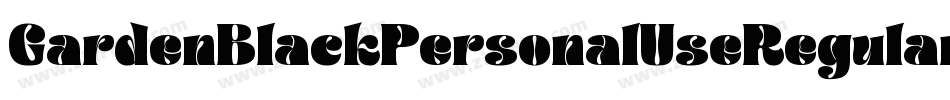 GardenBlackPersonalUseRegular-dY47字体转换
