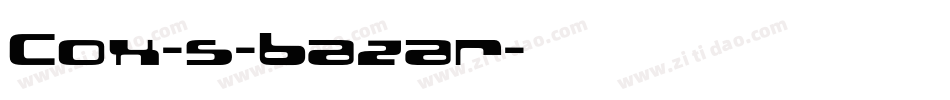 Cox-s-Bazar字体转换