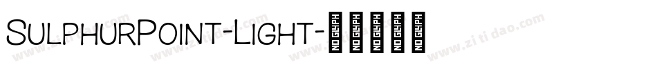 SulphurPoint-Light字体转换