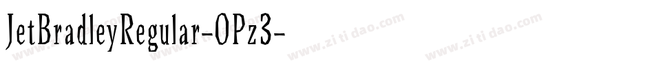 JetBradleyRegular-OPz3字体转换