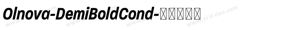 Olnova-DemiBoldCond字体转换