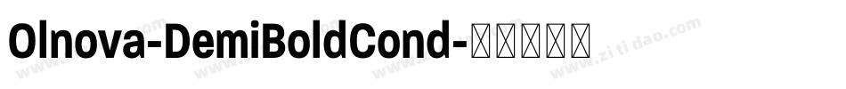 Olnova-DemiBoldCond字体转换