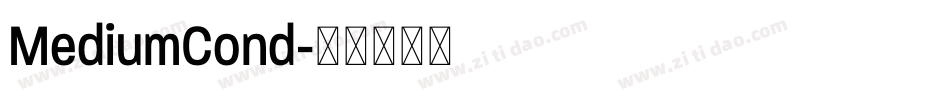MediumCond字体转换