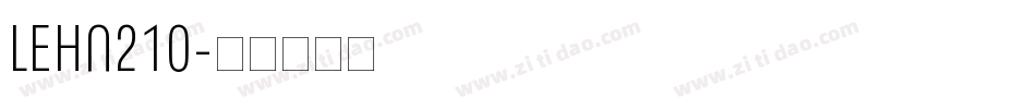 LEHN210字体转换