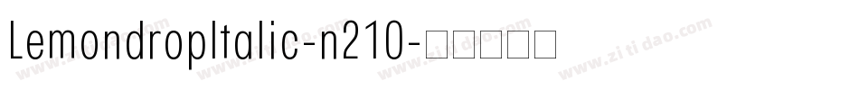 LemondropItalic-n210字体转换