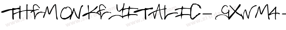 TheMonkeyItalic-gxwm4字体转换