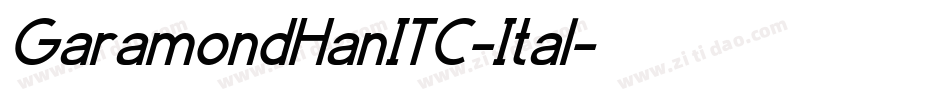 GaramondHanITC-Ital字体转换
