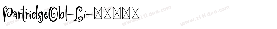 PartridgeObl-Li字体转换