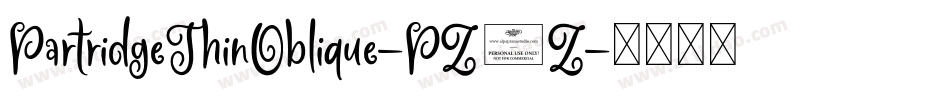 PartridgeThinOblique-PZ4Z字体转换