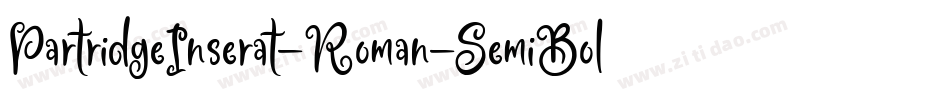 PartridgeInserat-Roman-SemiBold字体转换