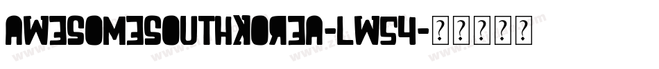 AwesomeSouthKorea-Lw54字体转换