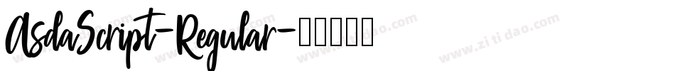 AsdaScript-Regular字体转换