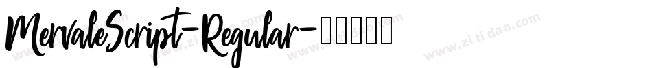 MervaleScript-Regular字体转换