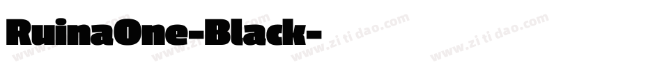 RuinaOne-Black字体转换