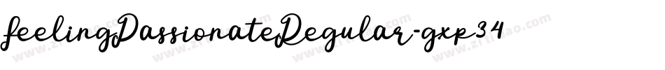 FeelingPassionateRegular-gxp34字体转换