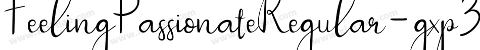 FeelingPassionateRegular-gxp34字体转换