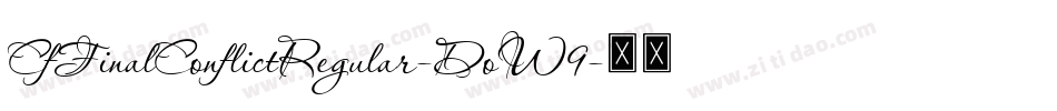 CfFinalConflictRegular-DoW9字体转换