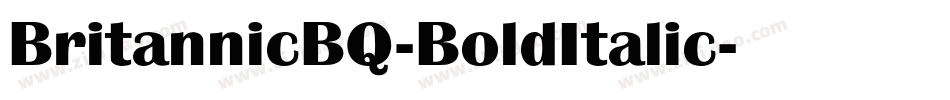 BritannicBQ-BoldItalic字体转换
