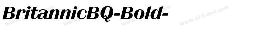 BritannicBQ-Bold字体转换