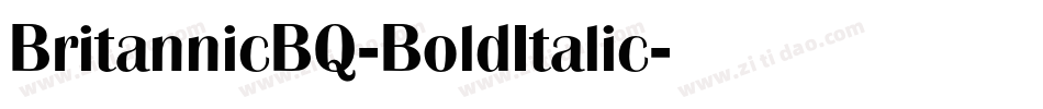 BritannicBQ-BoldItalic字体转换