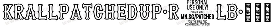 KrAllPatchedUp-r3LB字体转换