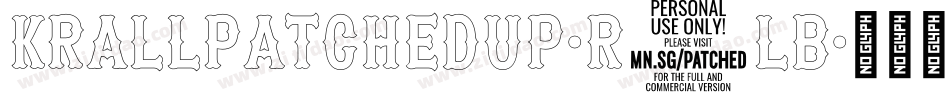 KrAllPatchedUp-r3LB字体转换