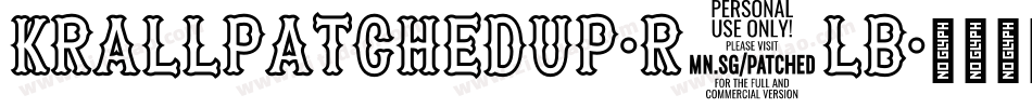 KrAllPatchedUp-r3LB字体转换