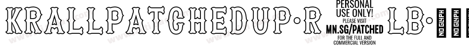 KrAllPatchedUp-r3LB字体转换
