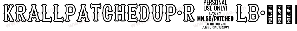 KrAllPatchedUp-r3LB字体转换
