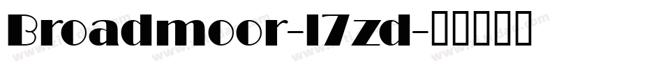 Broadmoor-l7zd字体转换