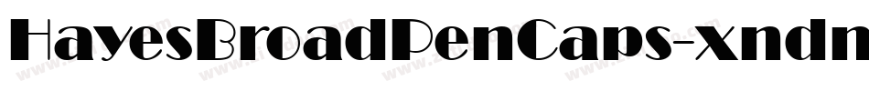 HayesBroadPenCaps-xndm字体转换