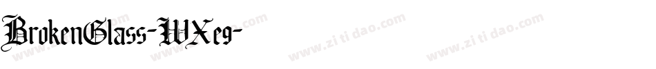 BrokenGlass-WXe9字体转换