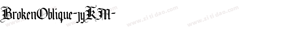BrokenOblique-jyKM字体转换