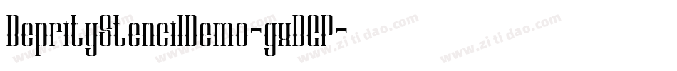 BeprityStencilDemo-gxBGP字体转换